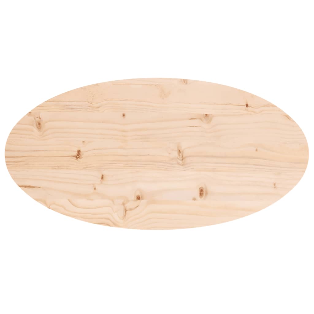 vidaXL Table Top 70x35x2.5 cm Solid Wood Pine Oval