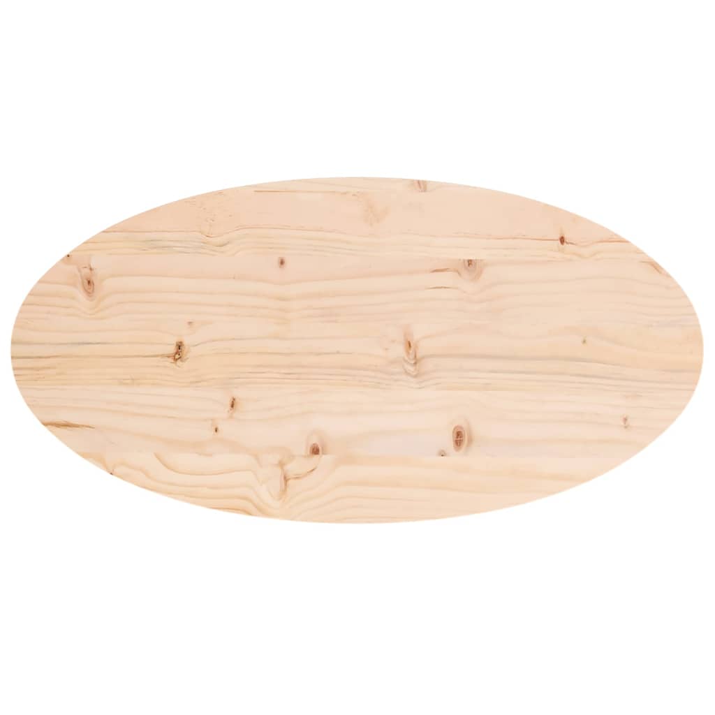 vidaXL Table Top 80x40x2.5 cm Solid Wood Pine Oval