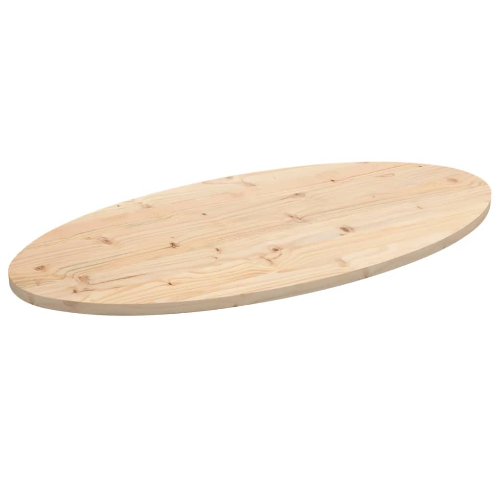 vidaXL Table Top 100x50x2.5 cm Solid Wood Pine Oval