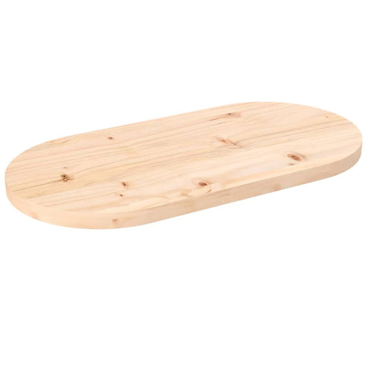 vidaXL Table Top 70x35x2.5 cm Solid Wood Pine Oval