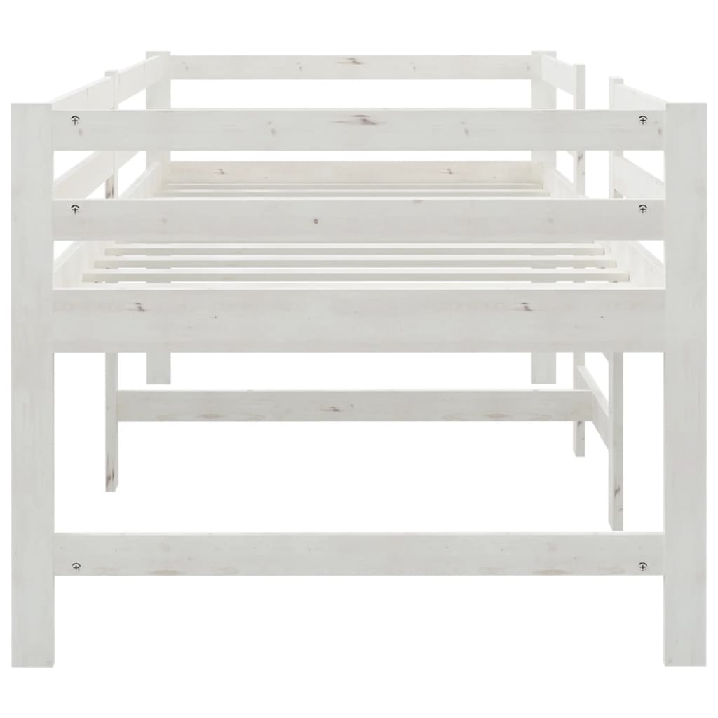 Bed Frame White 90x200 cm Solid Wood Pine - Upclimb Ltd