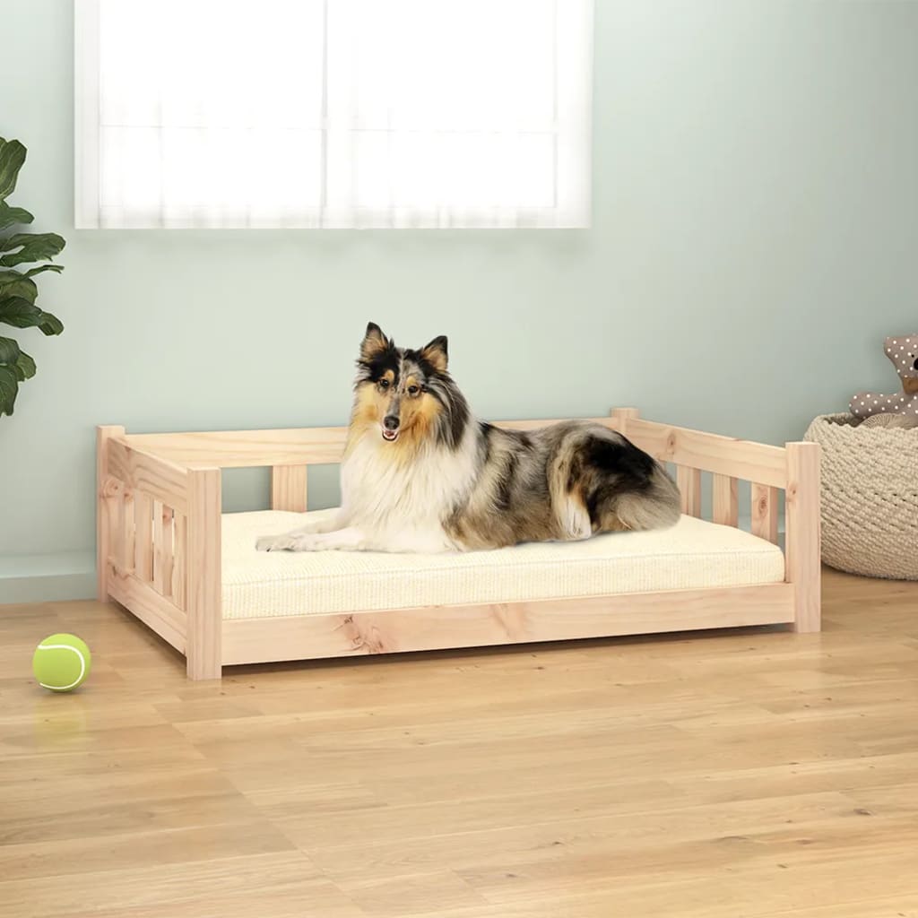 Dog Bed 95.5x65.5x28 cm Solid Wood Pine - Upclimb Ltd