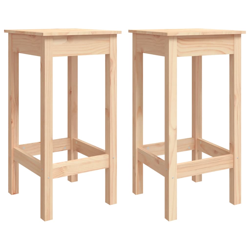 vidaXL Bar Stools 2 pcs 40x40x78 cm Solid Wood Pine