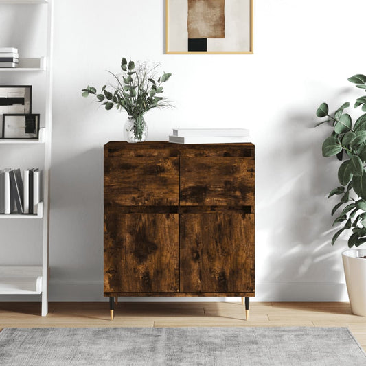 vidaXL Sideboard Smoked Oak 60x35x70 cm Engineered Wood