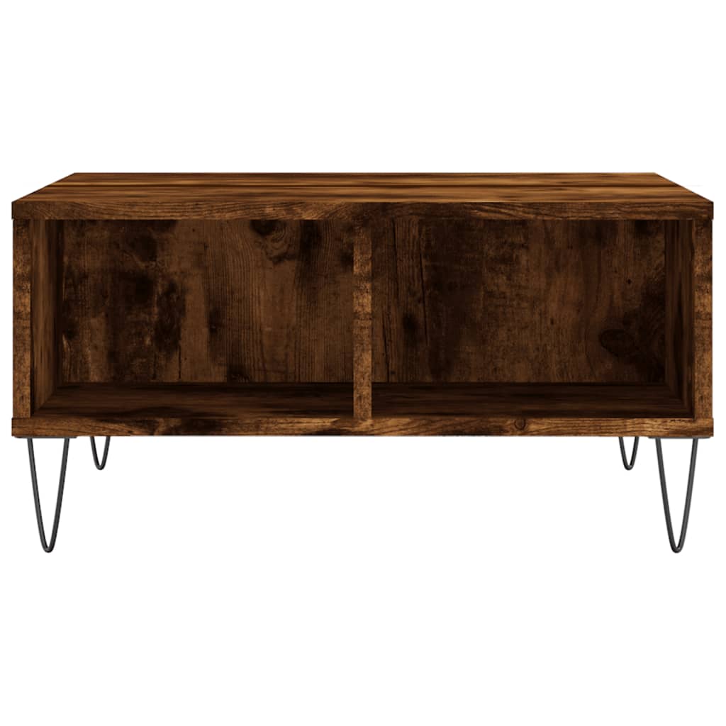 vidaXL Coffee Table Smoked Oak 60x60x30 cm Engineered Wood
