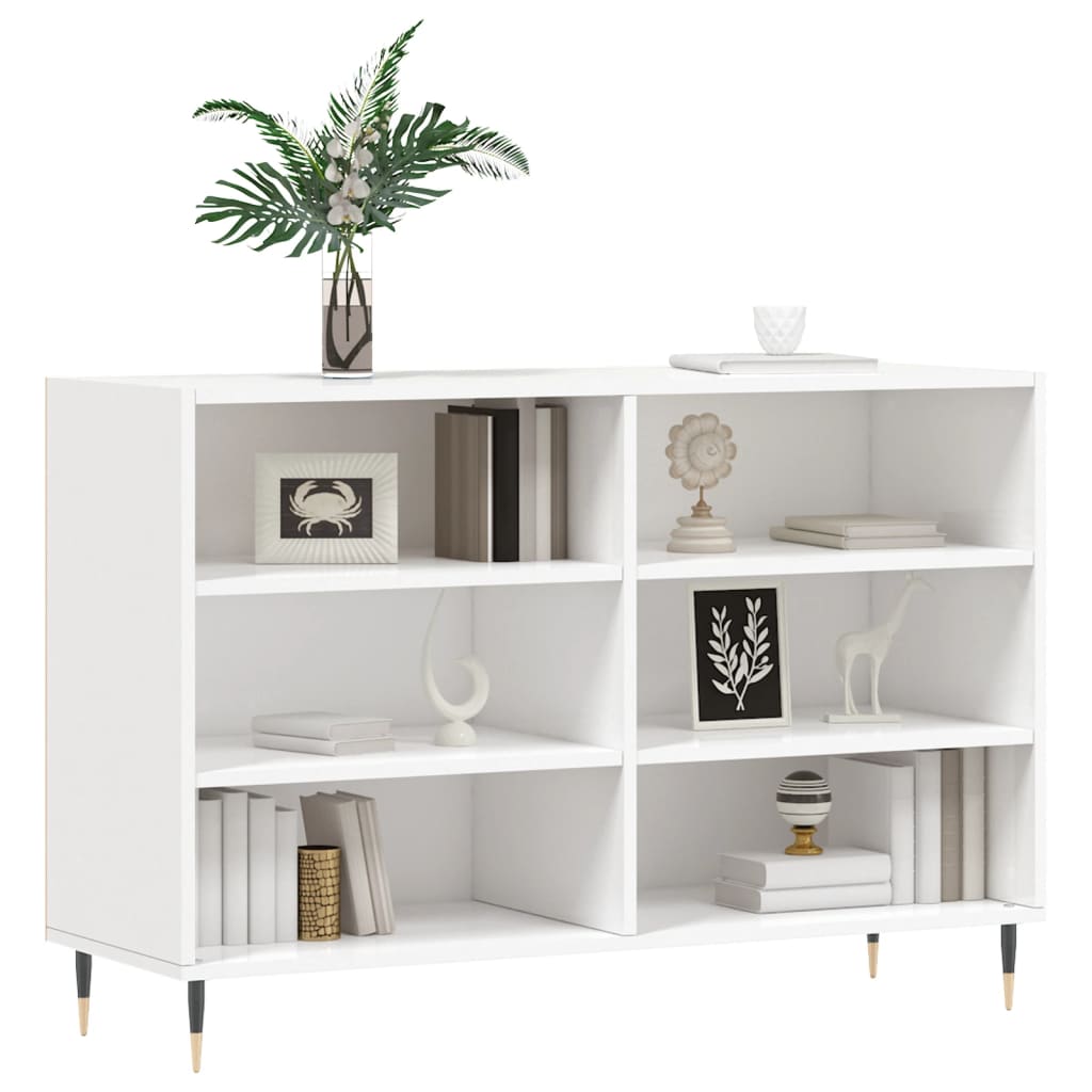 vidaXL Sideboard High Gloss White 103.5x35x70 cm Engineered Wood