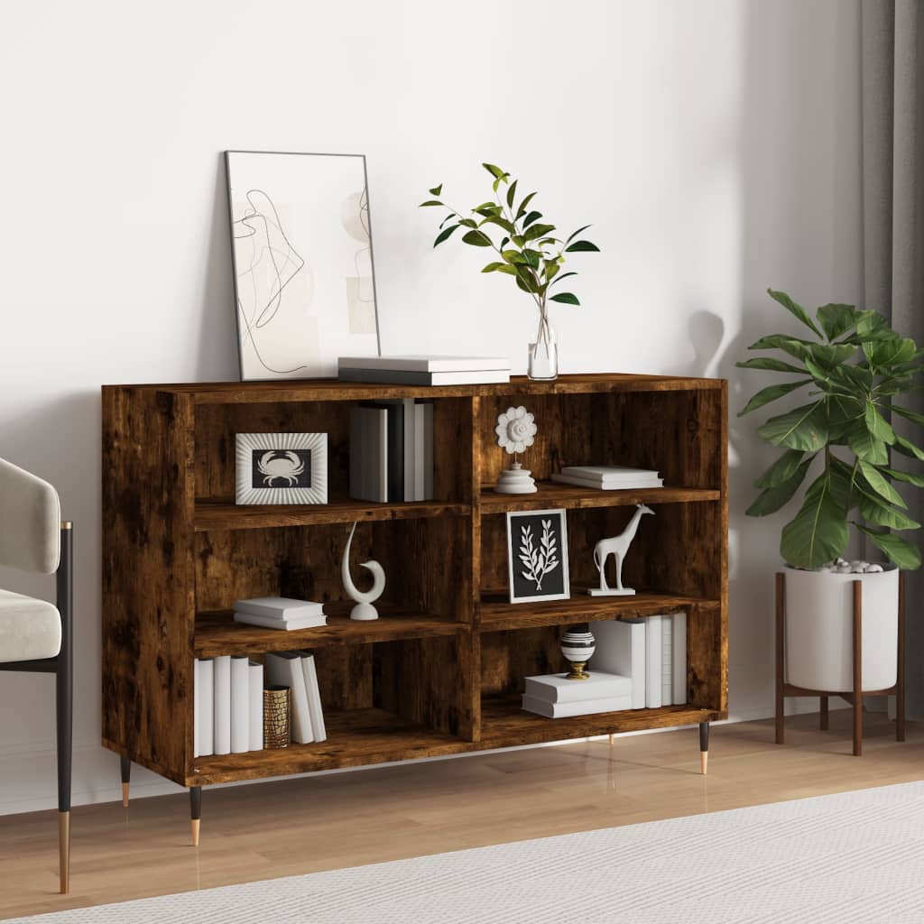 vidaXL Sideboard Smoked Oak 103.5x35x70 cm Engineered Wood