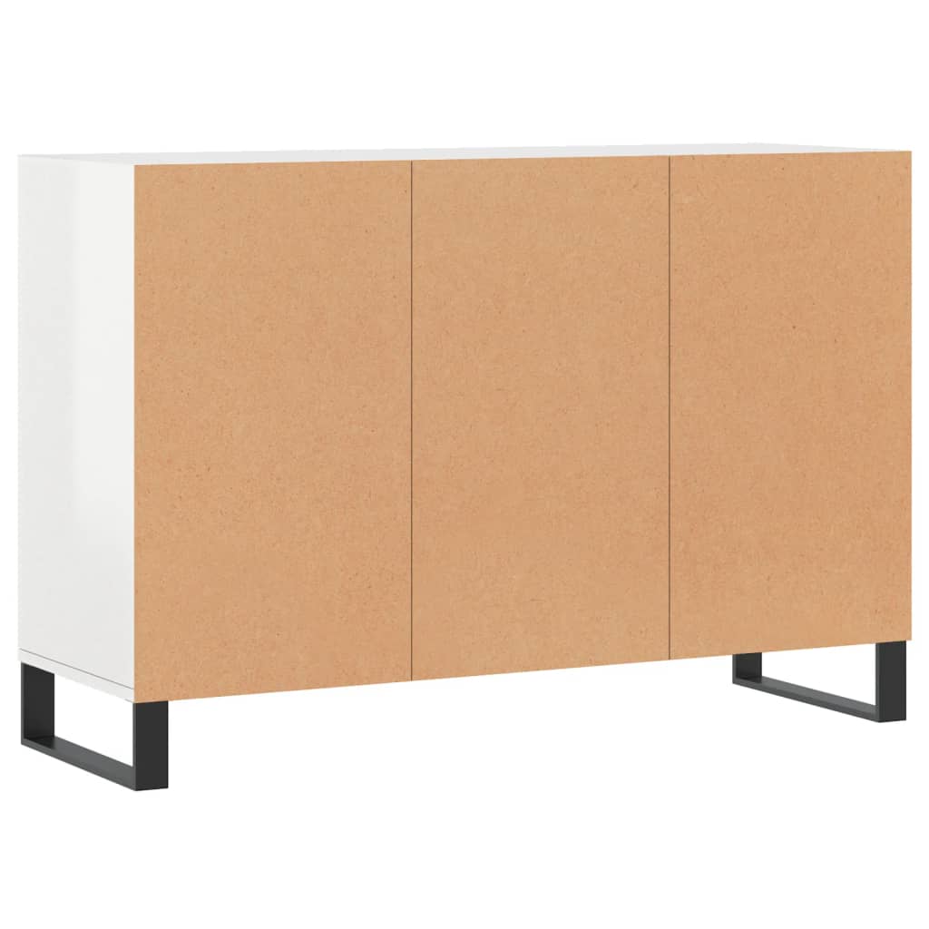 vidaXL Sideboard High Gloss White 103.5x35x70 cm Engineered Wood