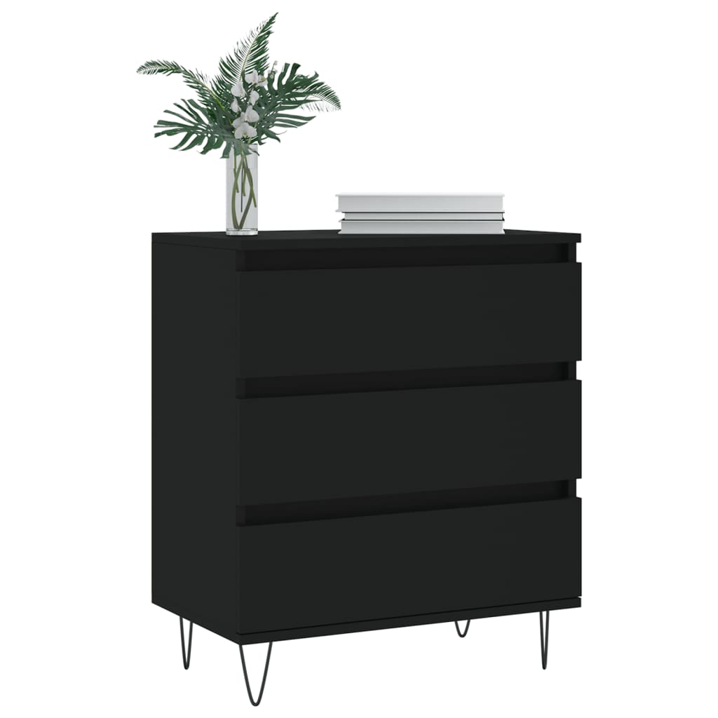 vidaXL Sideboard Black 60x35x70 cm Engineered Wood