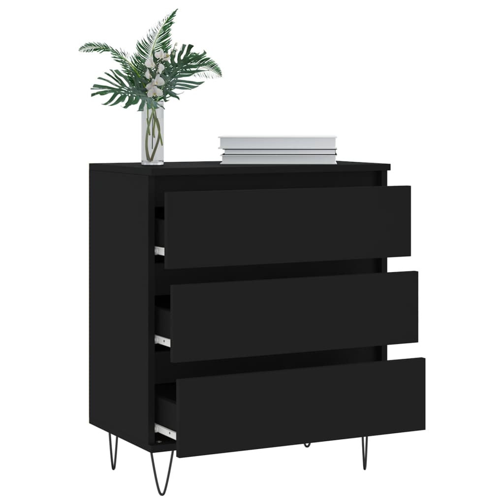 vidaXL Sideboard Black 60x35x70 cm Engineered Wood