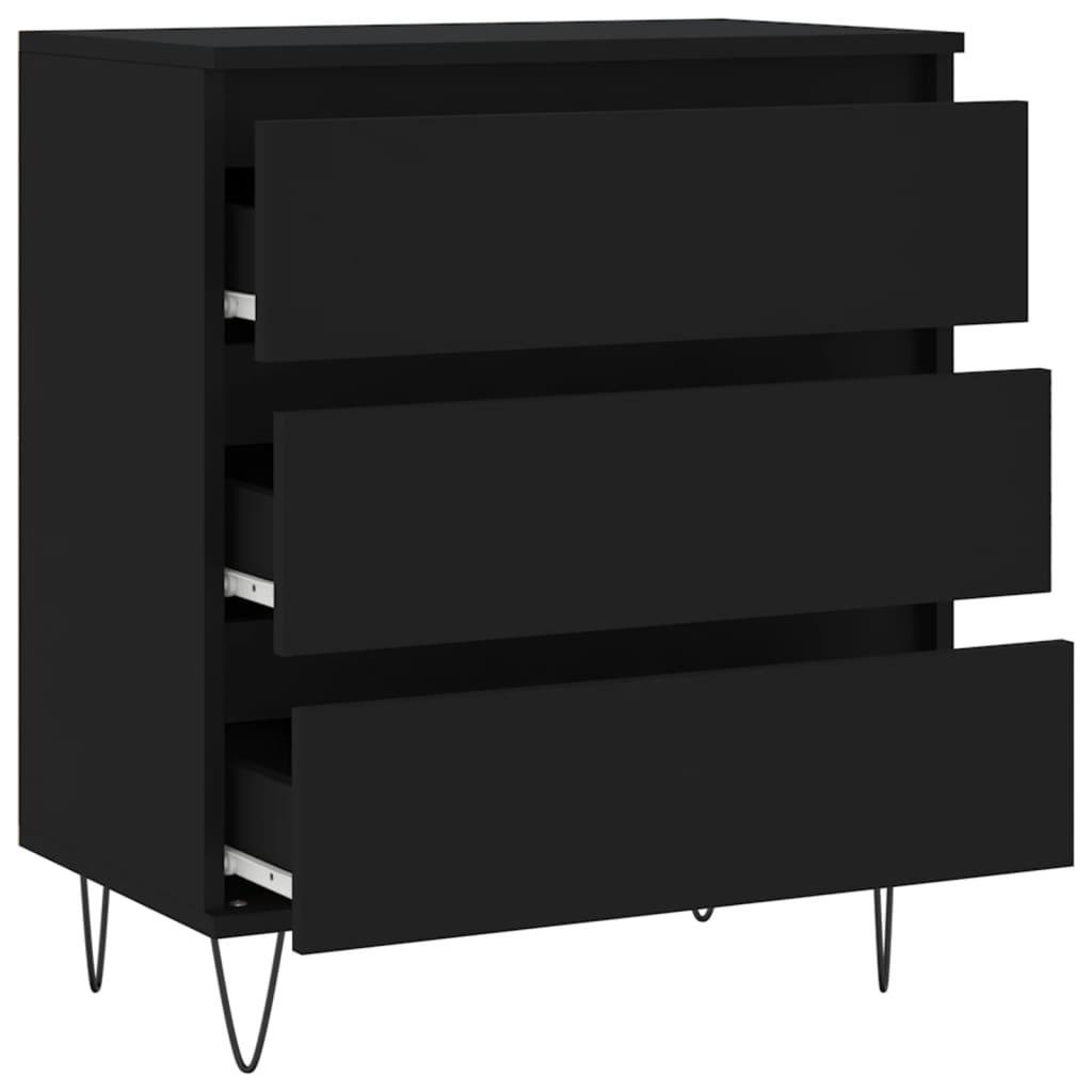 vidaXL Sideboard Black 60x35x70 cm Engineered Wood