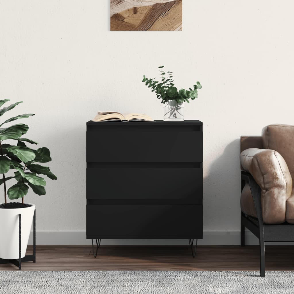 vidaXL Sideboard Black 60x35x70 cm Engineered Wood