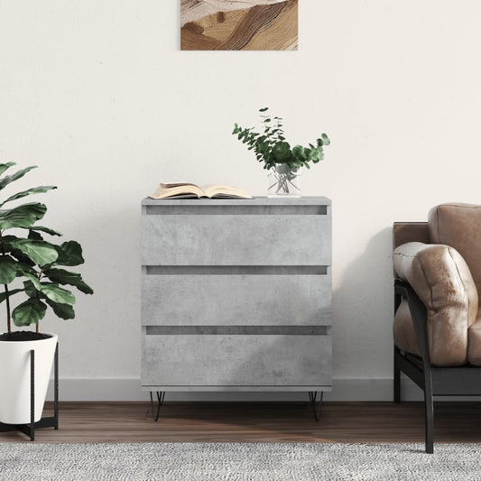 vidaXL Sideboard Concrete Grey 60x35x70 cm Engineered Wood