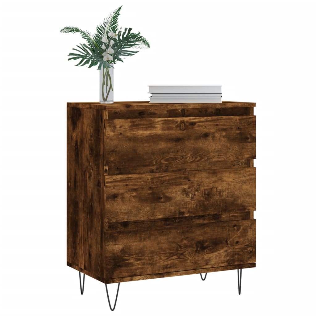 vidaXL Sideboard Smoked Oak 60x35x70 cm Engineered Wood