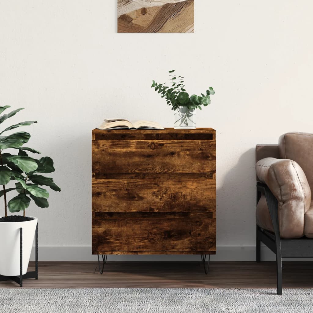 vidaXL Sideboard Smoked Oak 60x35x70 cm Engineered Wood