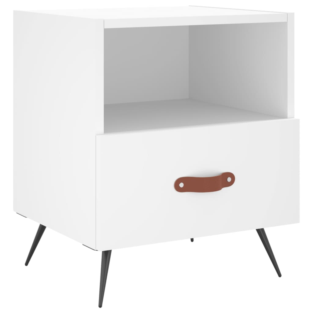 vidaXL Bedside Cabinets 2 pcs White 40x35x47.5 cm Engineered Wood