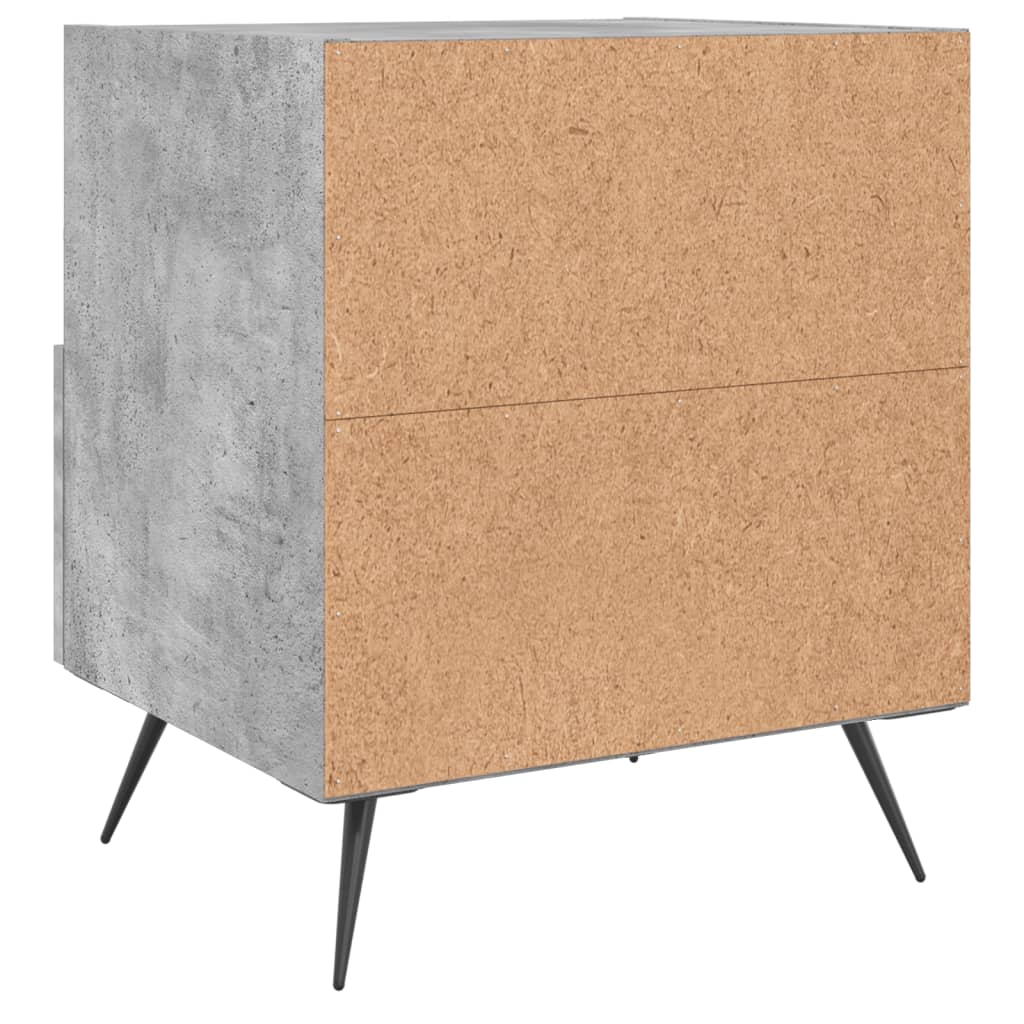 vidaXL Bedside Cabinets 2 pcs Concrete Grey 40x35x47.5 cm Engineered Wood