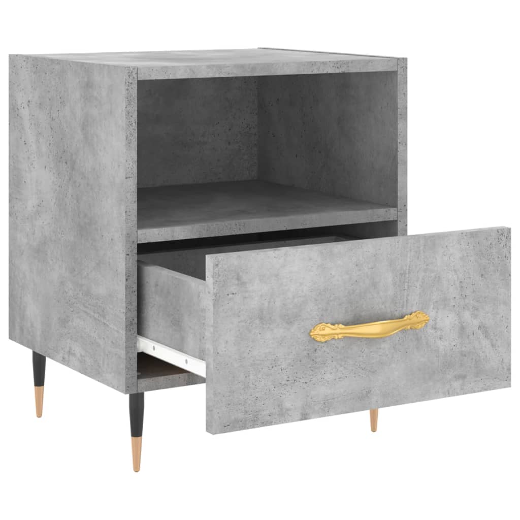 vidaXL Bedside Cabinets 2 pcs Concrete Grey 40x35x47.5 cm Engineered Wood