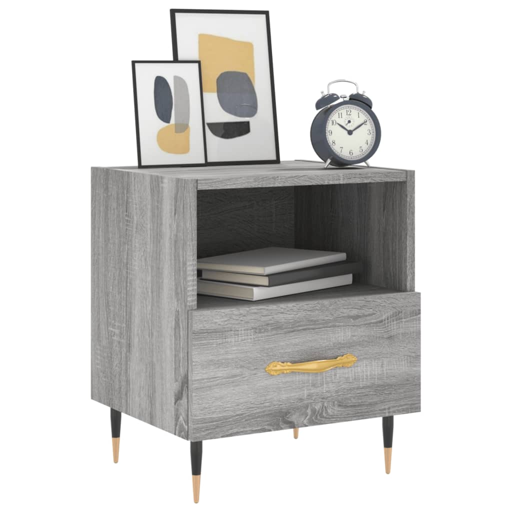 vidaXL Bedside Cabinets 2 pcs Grey Sonoma 40x35x47.5 cm Engineered Wood