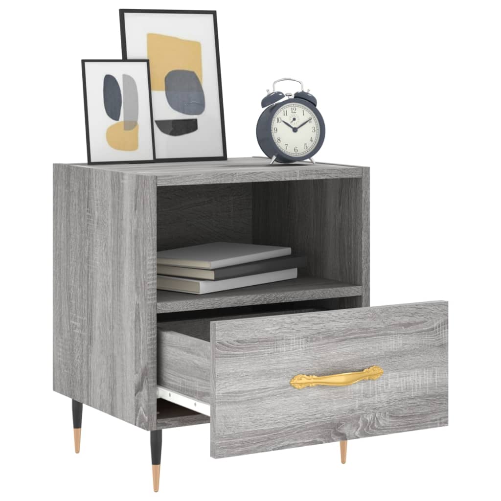 vidaXL Bedside Cabinets 2 pcs Grey Sonoma 40x35x47.5 cm Engineered Wood