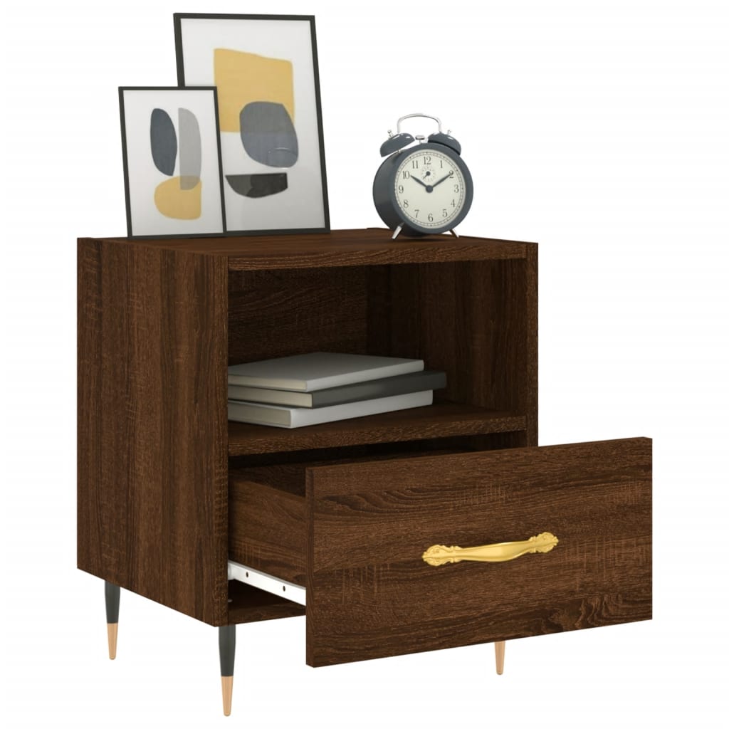 vidaXL Bedside Cabinets 2 pcs Brown Oak 40x35x47.5 cm Engineered Wood