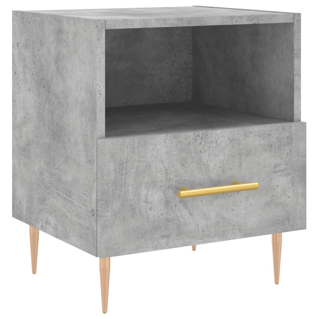 vidaXL Bedside Cabinets 2 pcs Concrete Grey 40x35x47.5 cm Engineered Wood