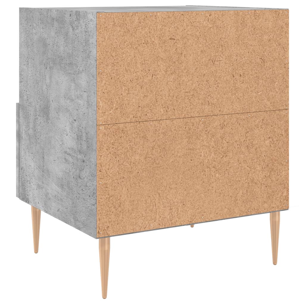 vidaXL Bedside Cabinets 2 pcs Concrete Grey 40x35x47.5 cm Engineered Wood