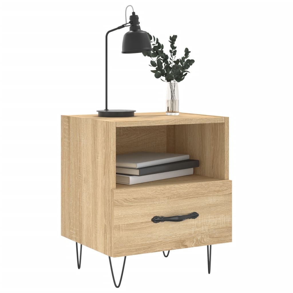 vidaXL Bedside Cabinets 2 pcs Sonoma Oak 40x35x47.5 cm Engineered Wood