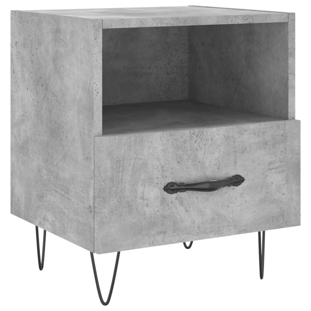 vidaXL Bedside Cabinets 2 pcs Concrete Grey 40x35x47.5 cm Engineered Wood