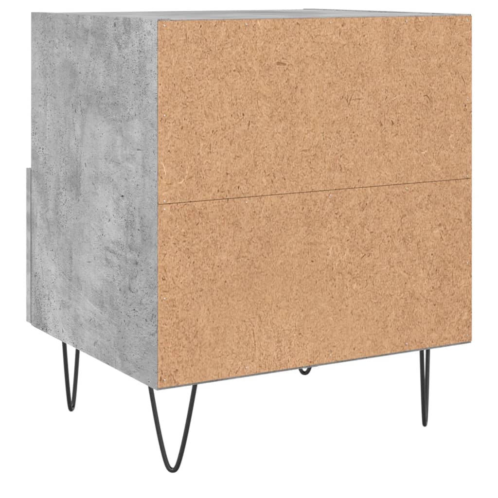 vidaXL Bedside Cabinets 2 pcs Concrete Grey 40x35x47.5 cm Engineered Wood