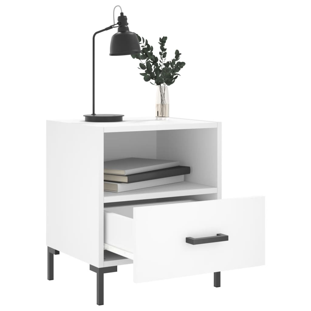 vidaXL Bedside Cabinets 2 pcs White 40x35x47.5 cm Engineered Wood