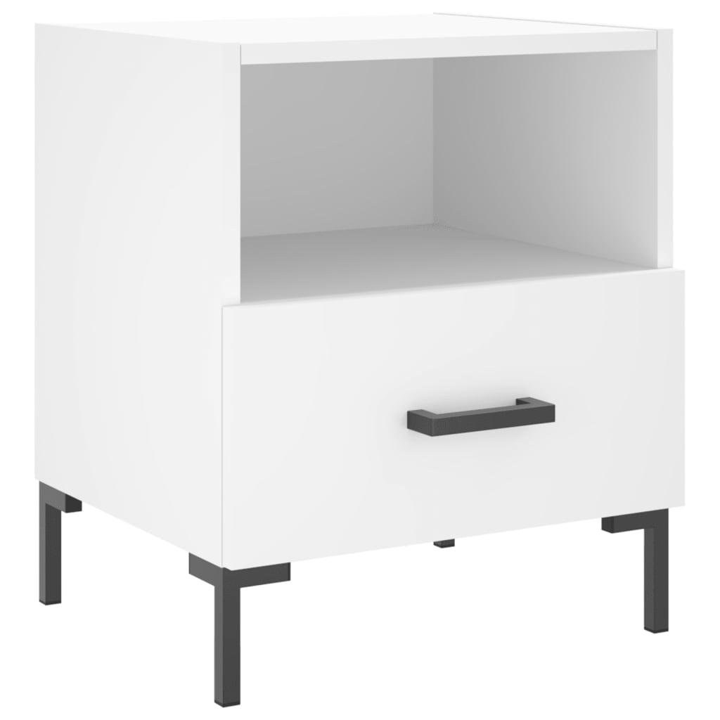 vidaXL Bedside Cabinets 2 pcs White 40x35x47.5 cm Engineered Wood