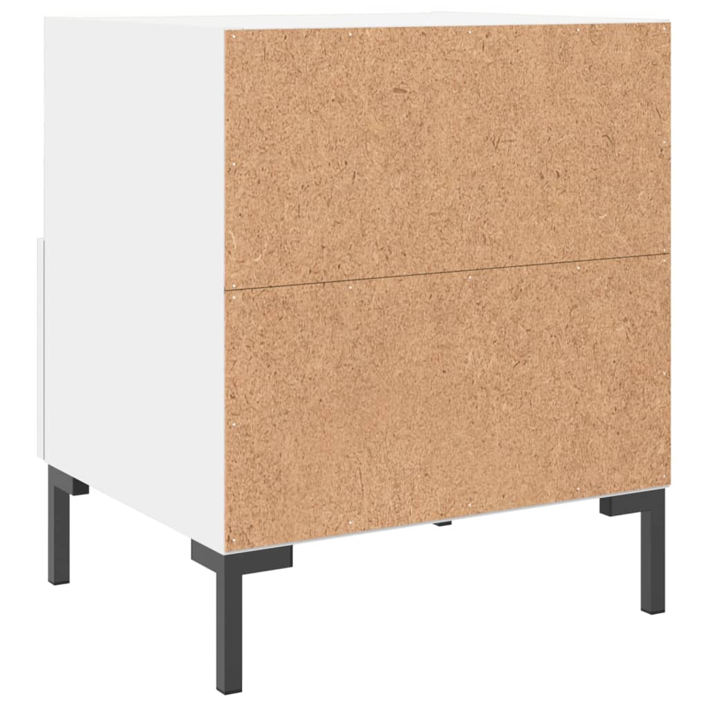 vidaXL Bedside Cabinets 2 pcs White 40x35x47.5 cm Engineered Wood