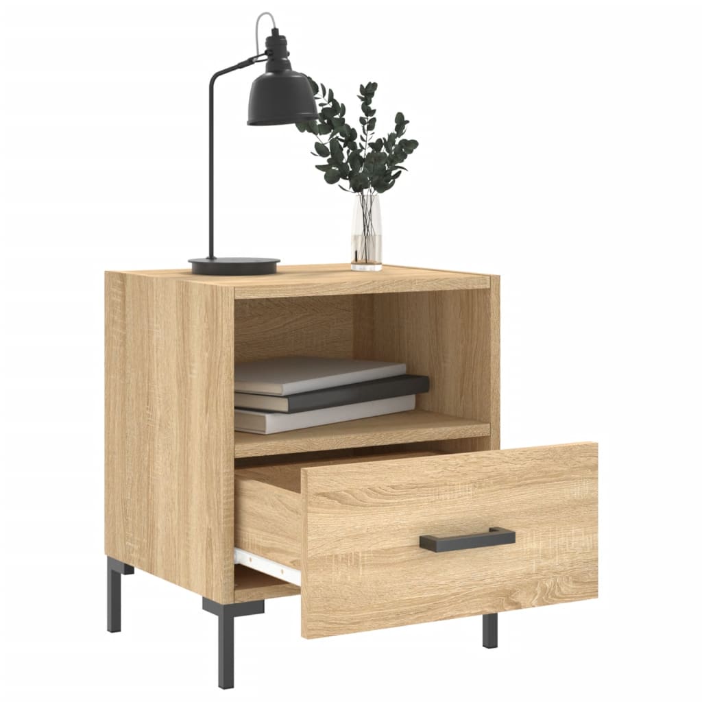 vidaXL Bedside Cabinets 2 pcs Sonoma Oak 40x35x47.5 cm Engineered Wood