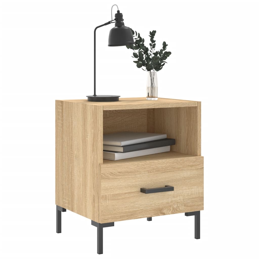 vidaXL Bedside Cabinets 2 pcs Sonoma Oak 40x35x47.5 cm Engineered Wood