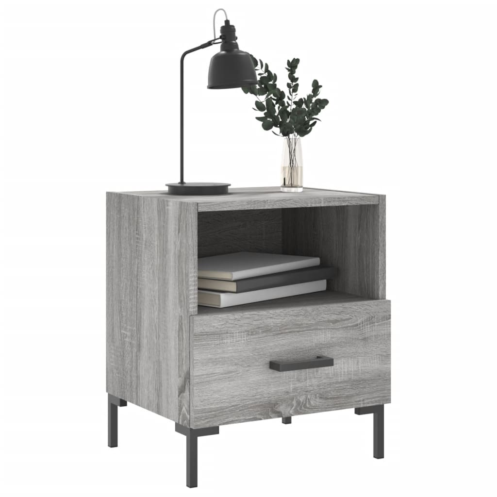 vidaXL Bedside Cabinets 2 pcs Grey Sonoma 40x35x47.5 cm Engineered Wood