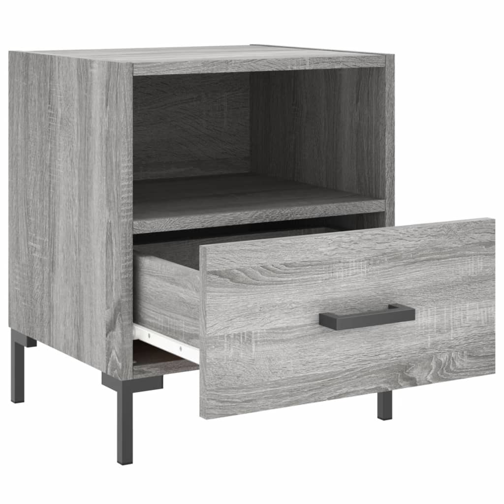 vidaXL Bedside Cabinets 2 pcs Grey Sonoma 40x35x47.5 cm Engineered Wood