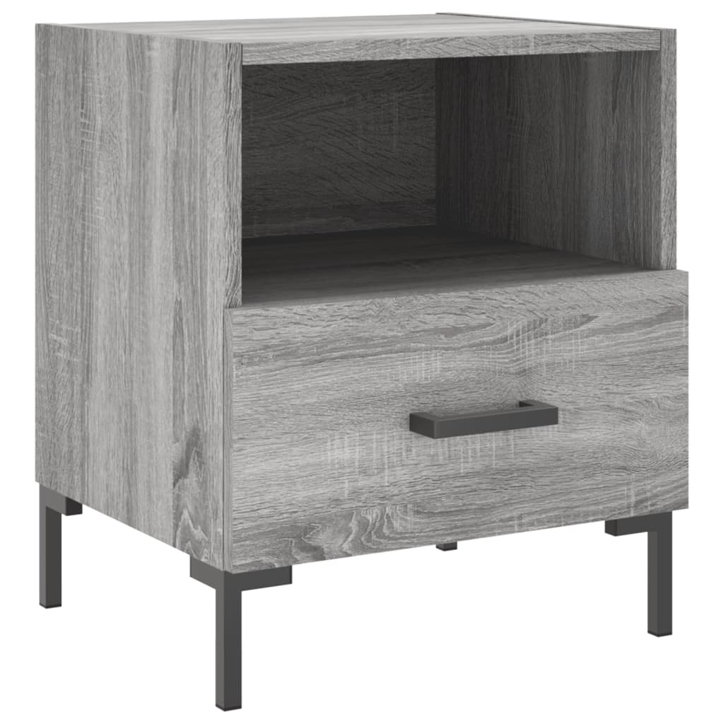 vidaXL Bedside Cabinets 2 pcs Grey Sonoma 40x35x47.5 cm Engineered Wood