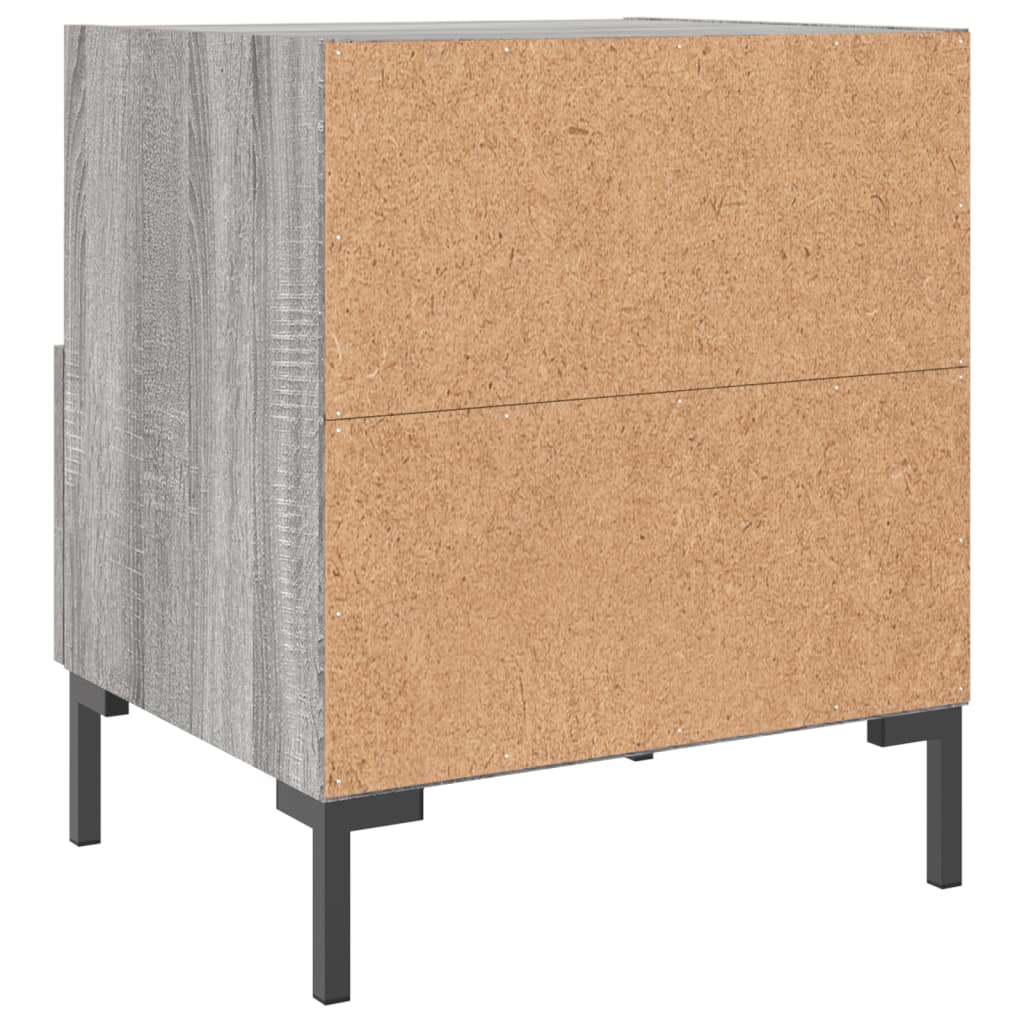 vidaXL Bedside Cabinets 2 pcs Grey Sonoma 40x35x47.5 cm Engineered Wood