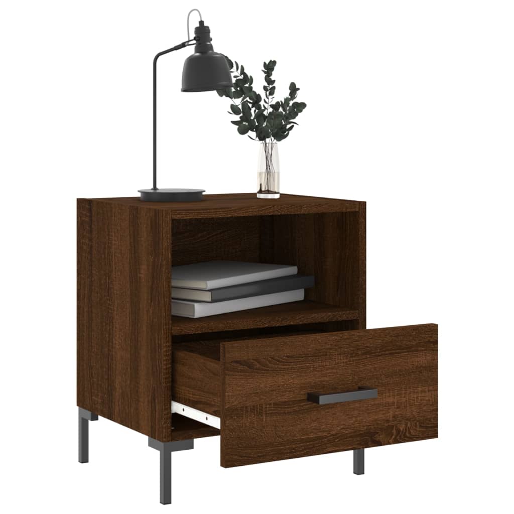 vidaXL Bedside Cabinets 2 pcs Brown Oak 40x35x47.5 cm Engineered Wood