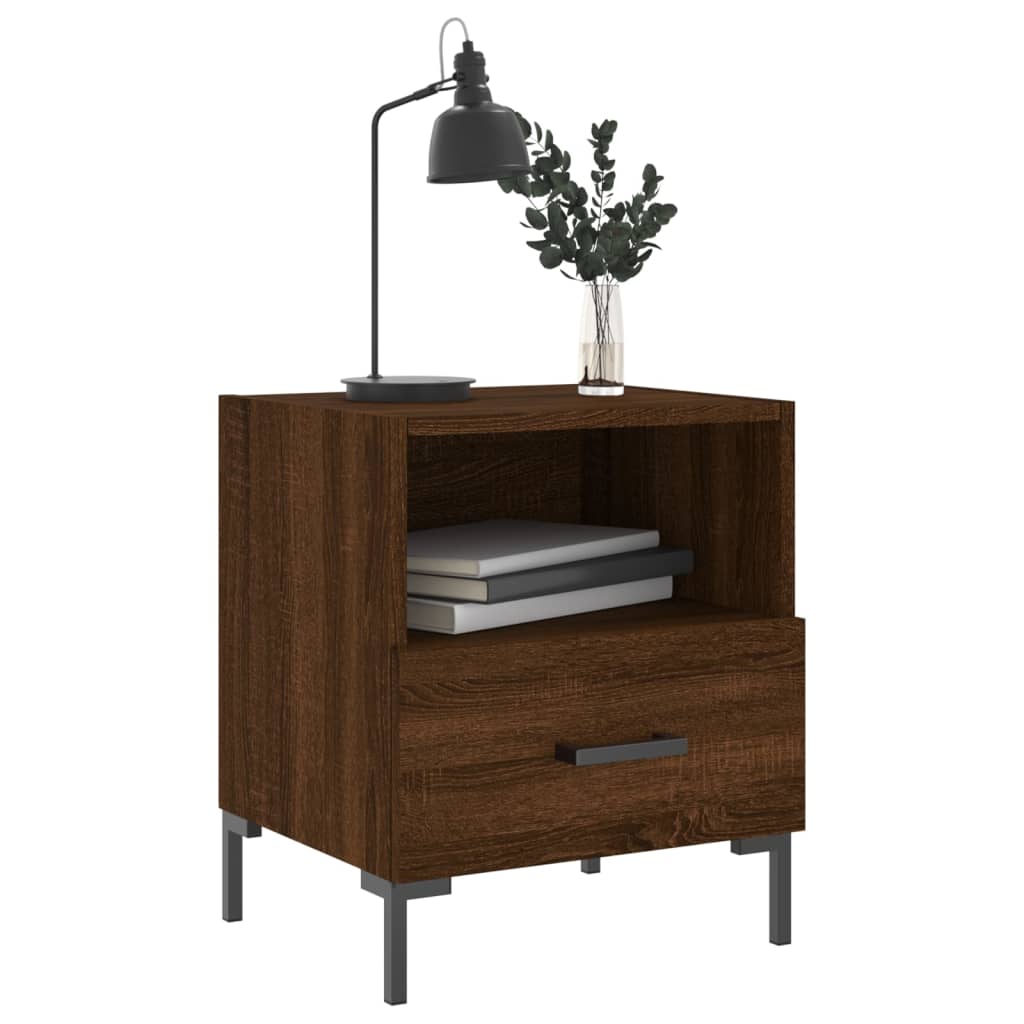 vidaXL Bedside Cabinets 2 pcs Brown Oak 40x35x47.5 cm Engineered Wood