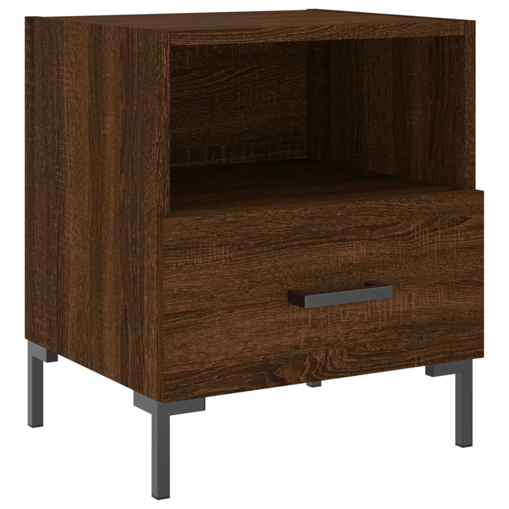 vidaXL Bedside Cabinets 2 pcs Brown Oak 40x35x47.5 cm Engineered Wood