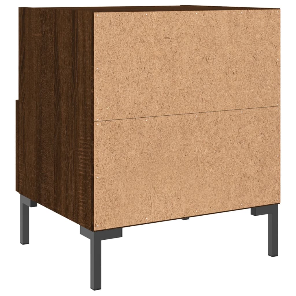 vidaXL Bedside Cabinets 2 pcs Brown Oak 40x35x47.5 cm Engineered Wood