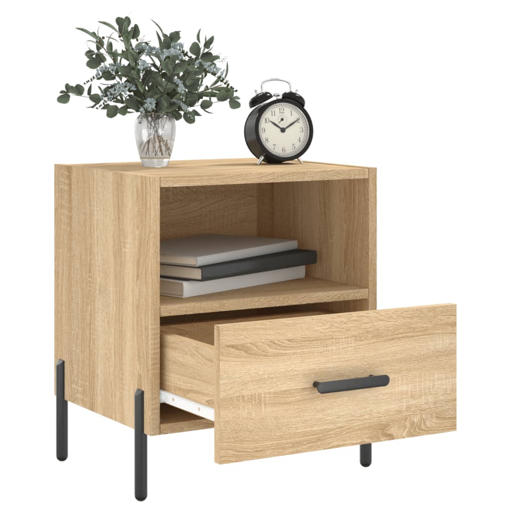 vidaXL Bedside Cabinets 2 pcs Sonoma Oak 40x35x47.5 cm Engineered Wood