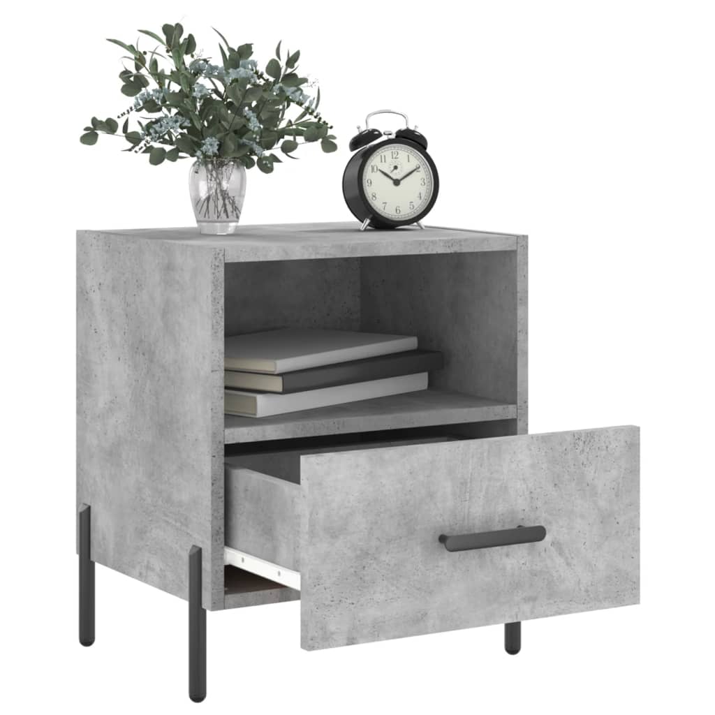 vidaXL Bedside Cabinets 2 pcs Concrete Grey 40x35x47.5 cm Engineered Wood