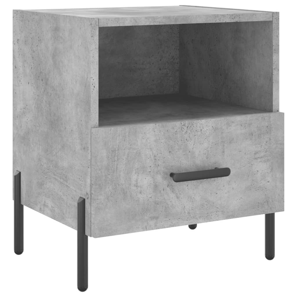 vidaXL Bedside Cabinets 2 pcs Concrete Grey 40x35x47.5 cm Engineered Wood