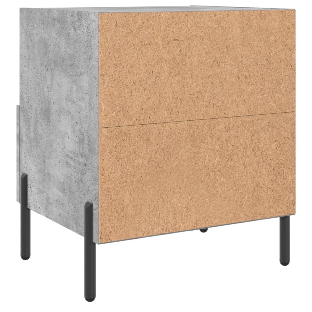 vidaXL Bedside Cabinets 2 pcs Concrete Grey 40x35x47.5 cm Engineered Wood