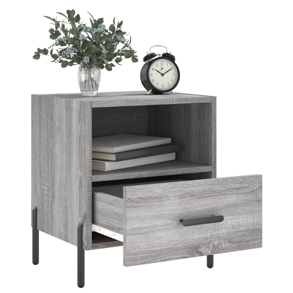 vidaXL Bedside Cabinets 2 pcs Grey Sonoma 40x35x47.5 cm Engineered Wood