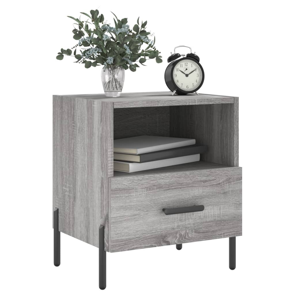 vidaXL Bedside Cabinets 2 pcs Grey Sonoma 40x35x47.5 cm Engineered Wood