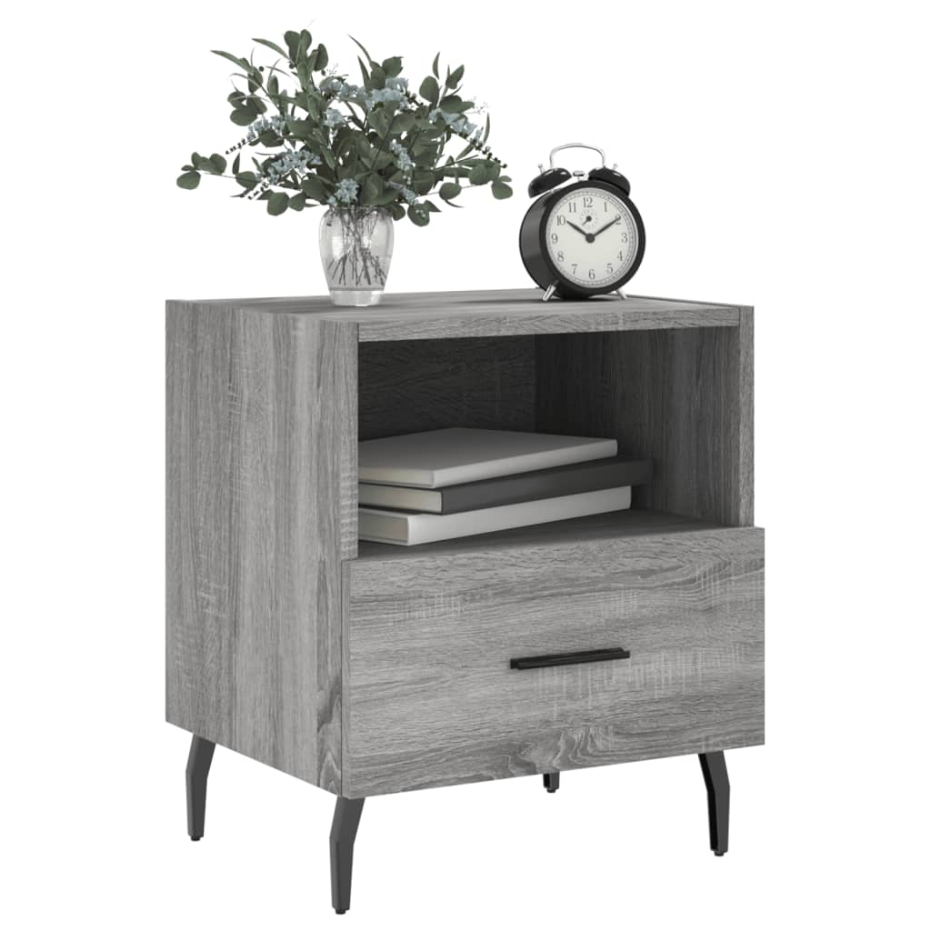 vidaXL Bedside Cabinets 2 pcs Grey Sonoma 40x35x47.5 cm Engineered Wood